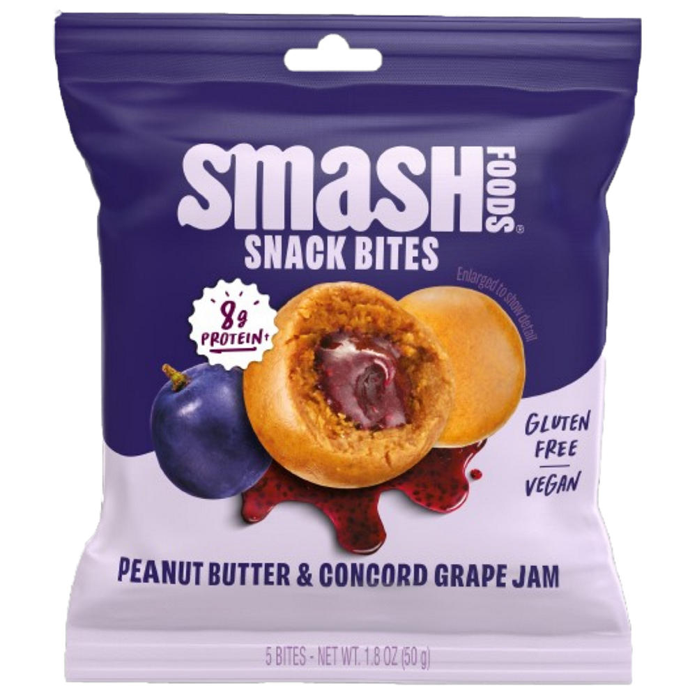 Smash Foods Snack Bites - Peanut Butter & Grape Jam, 1.8 oz
