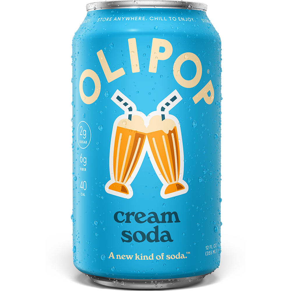 Olipop Prebiotic Soda - Cream Soda, 12 oz