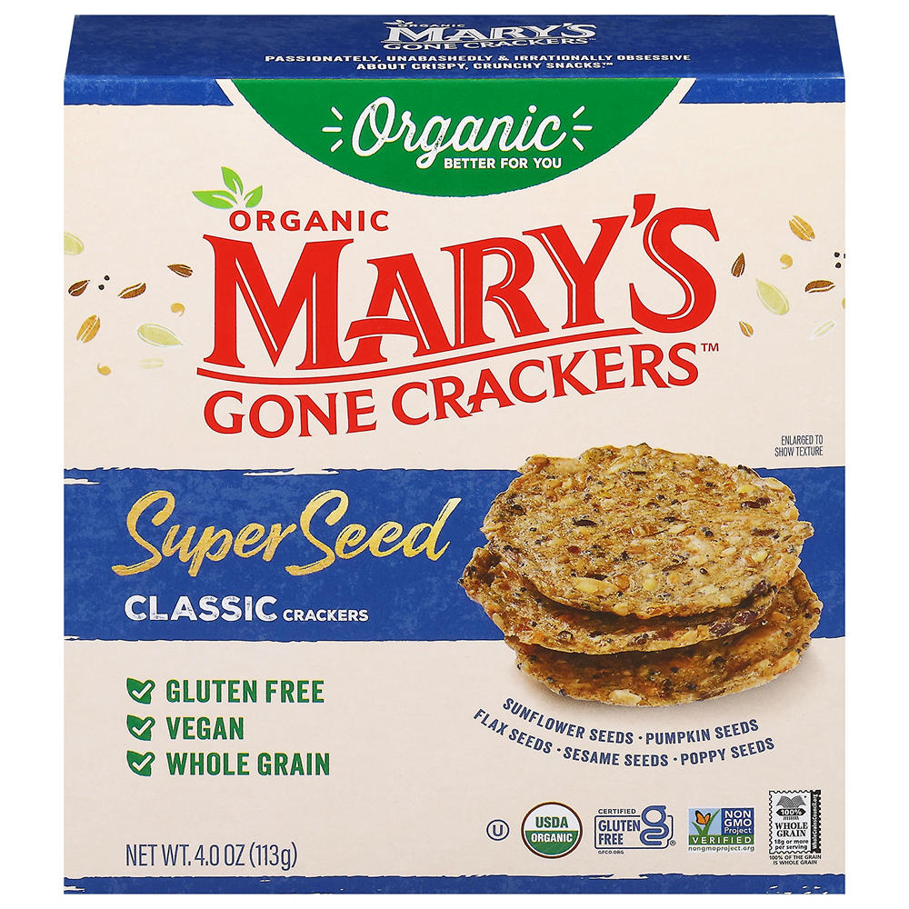 Mary's Gone Crackers Organic Super Seed Classic Crackers, 4 oz