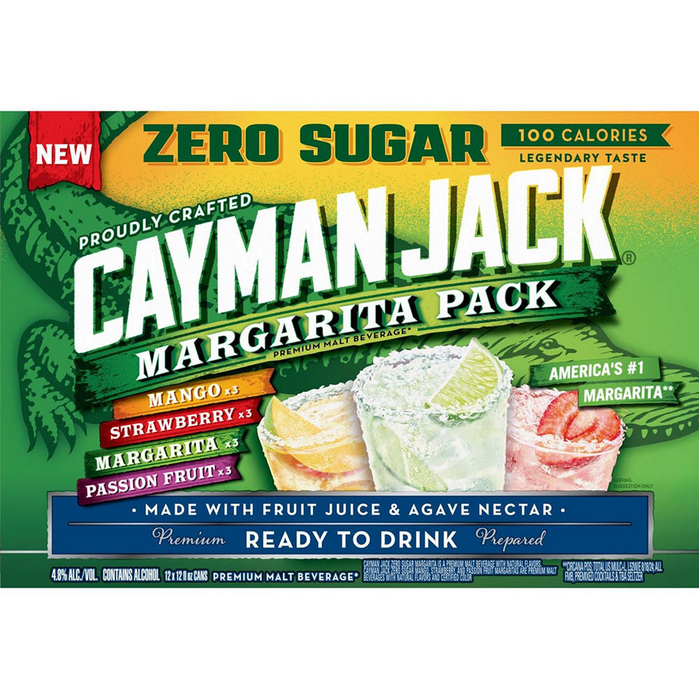Cayman Jack Zero Sugar Margarita Variety 12 pk Cans, 12 oz