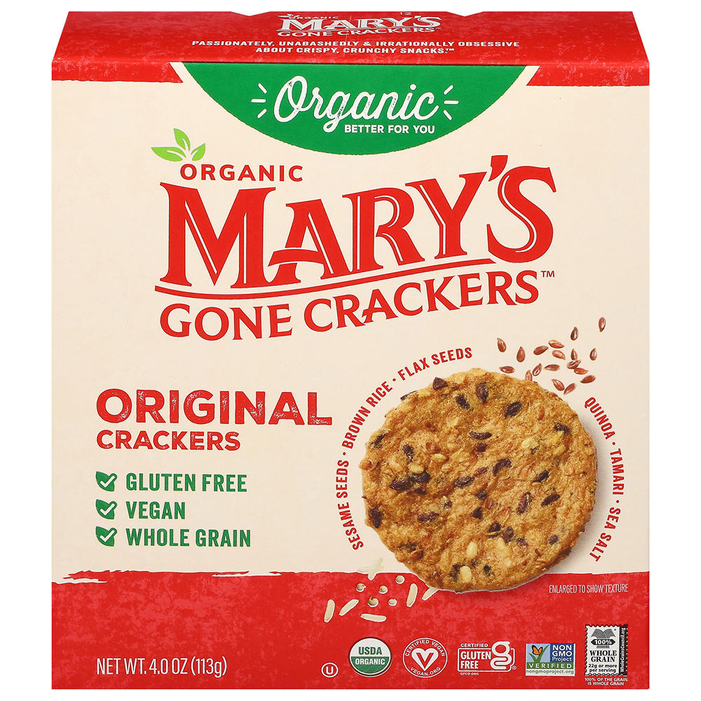 Mary's Gone Crackers Organic Original Crackers, 4 oz