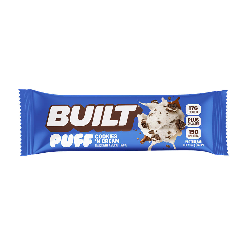 BUILT Puff 17g Protein Bar - Cookies 'N Cream, 1.41 oz