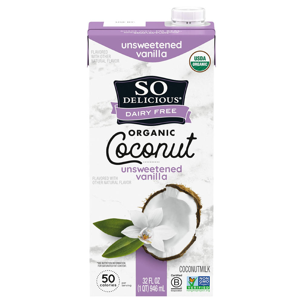 So Delicious Organic Dairy Free Coconut Milk - Unsweetened Vanilla, 32 oz