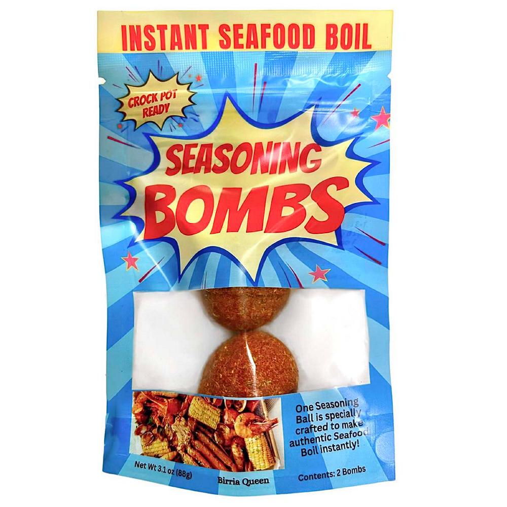Birria Queen Instant Seafood Boil Seasoning Bombs, 3.1 oz