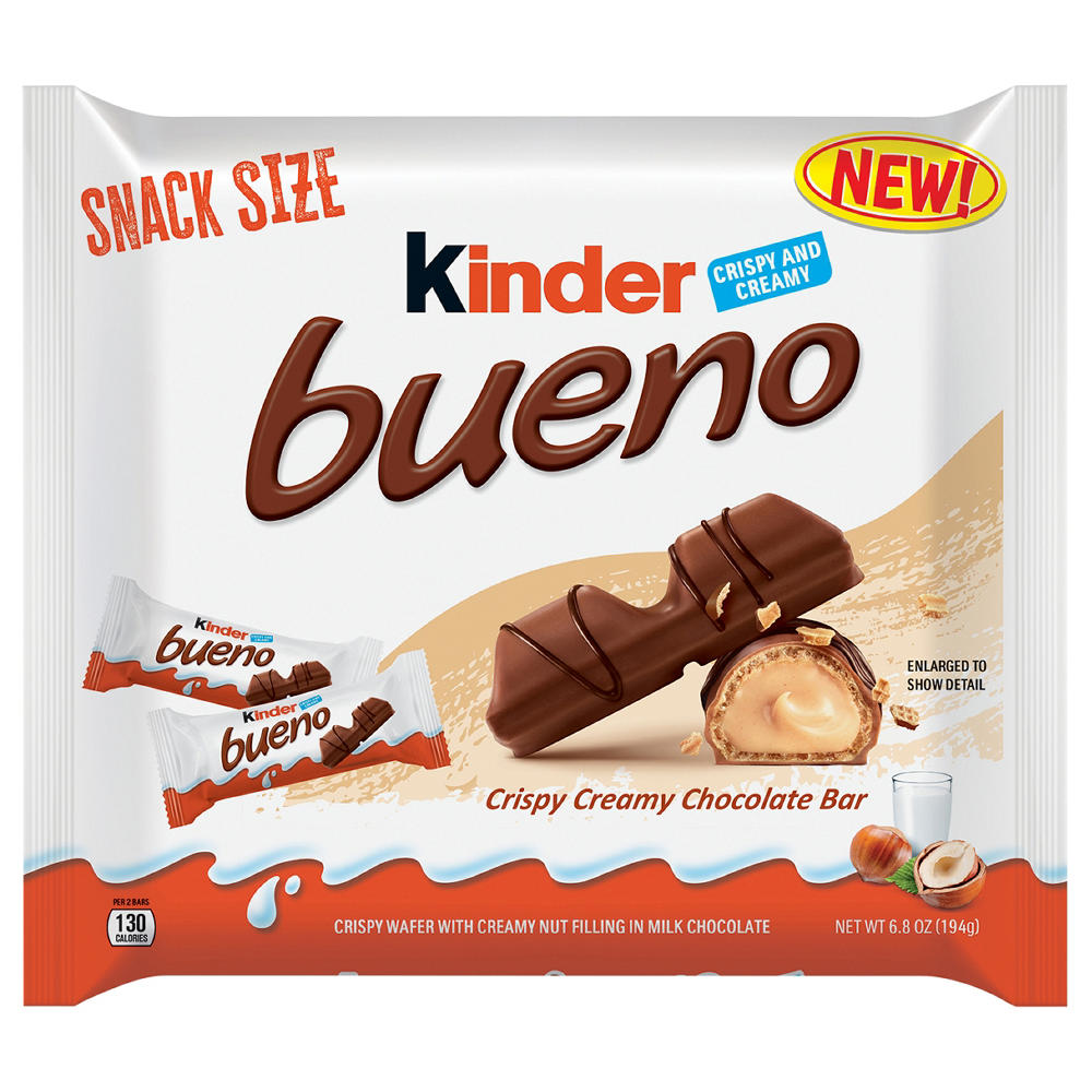 Kinder Bueno Snack Size Crispy Creamy Chocolate Bars, 6.8 oz