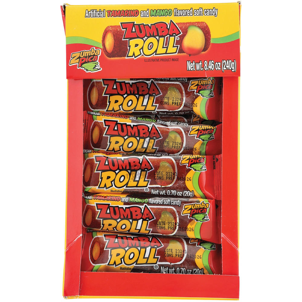Zumba Pica Roll Tamarind & Mango Soft Candy, 8.46 oz