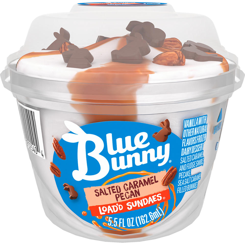 Blue Bunny Salted Caramel Pecan Load'd Sundae, 5.5 oz