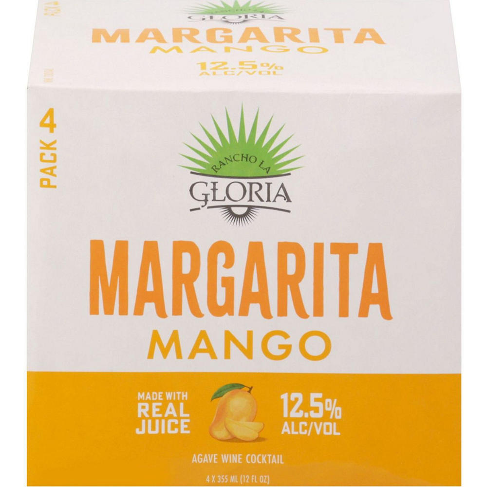 Rancho La Gloria Margarita Mango Wine Cocktail 4 pk Cans, 12 oz