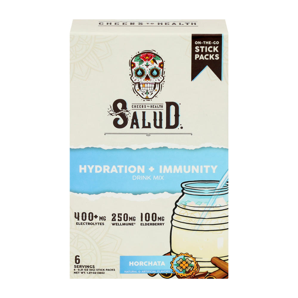 Salud Hydration + Immunity Drink Mix Stick Packs - Horchata, 6 ct