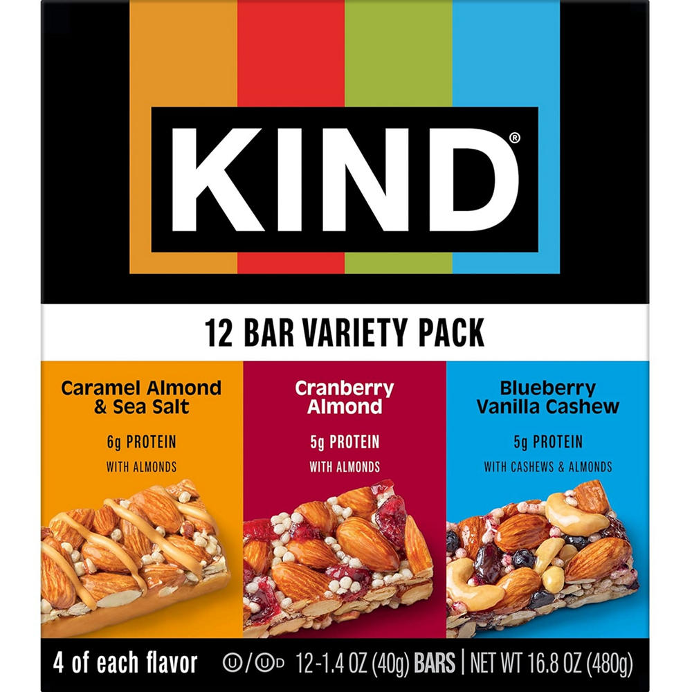 Kind 5g Protein Bars Variety Pack, 12 ct
