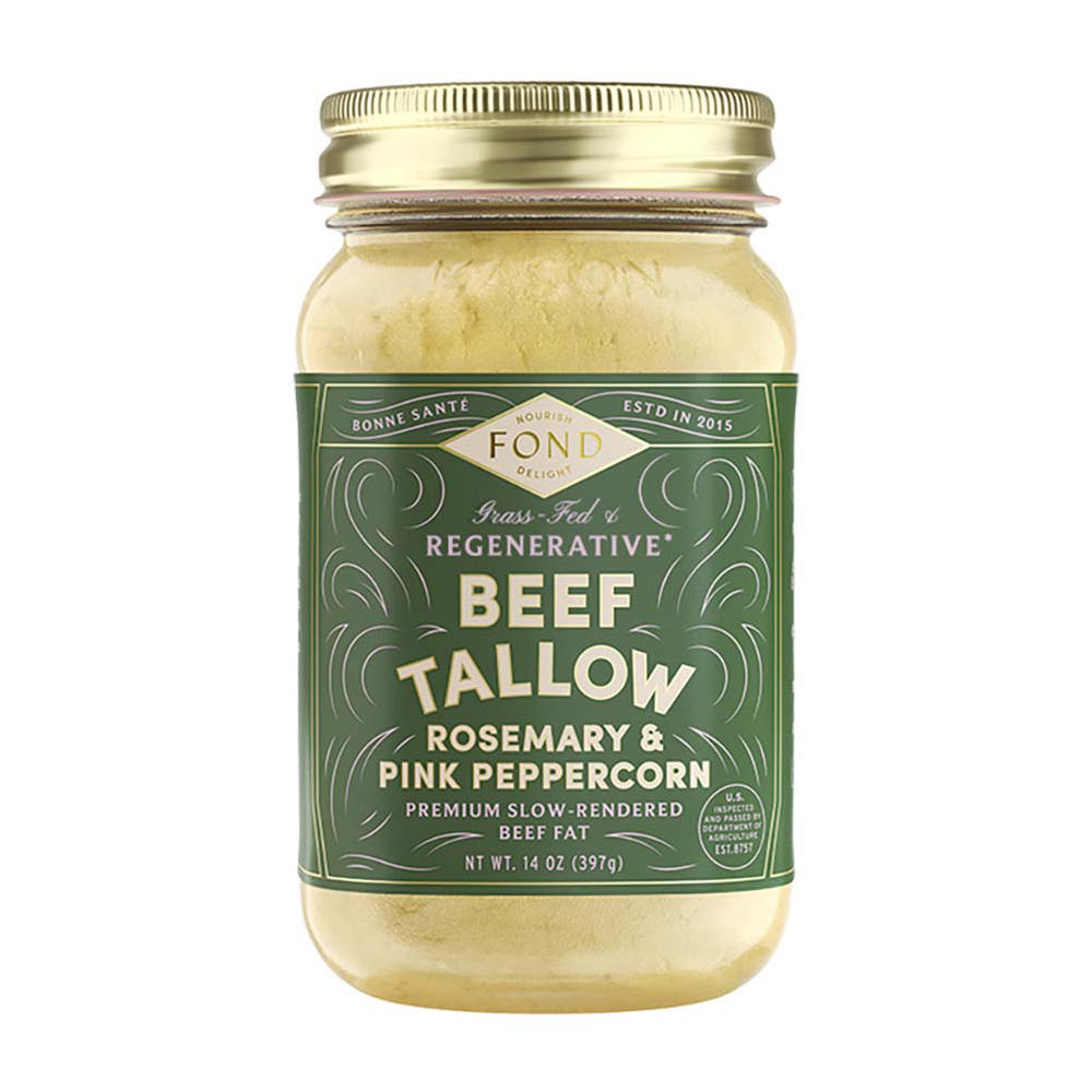 Fond Rosemary & Pink Peppercorn Beef Tallow, 14 oz
