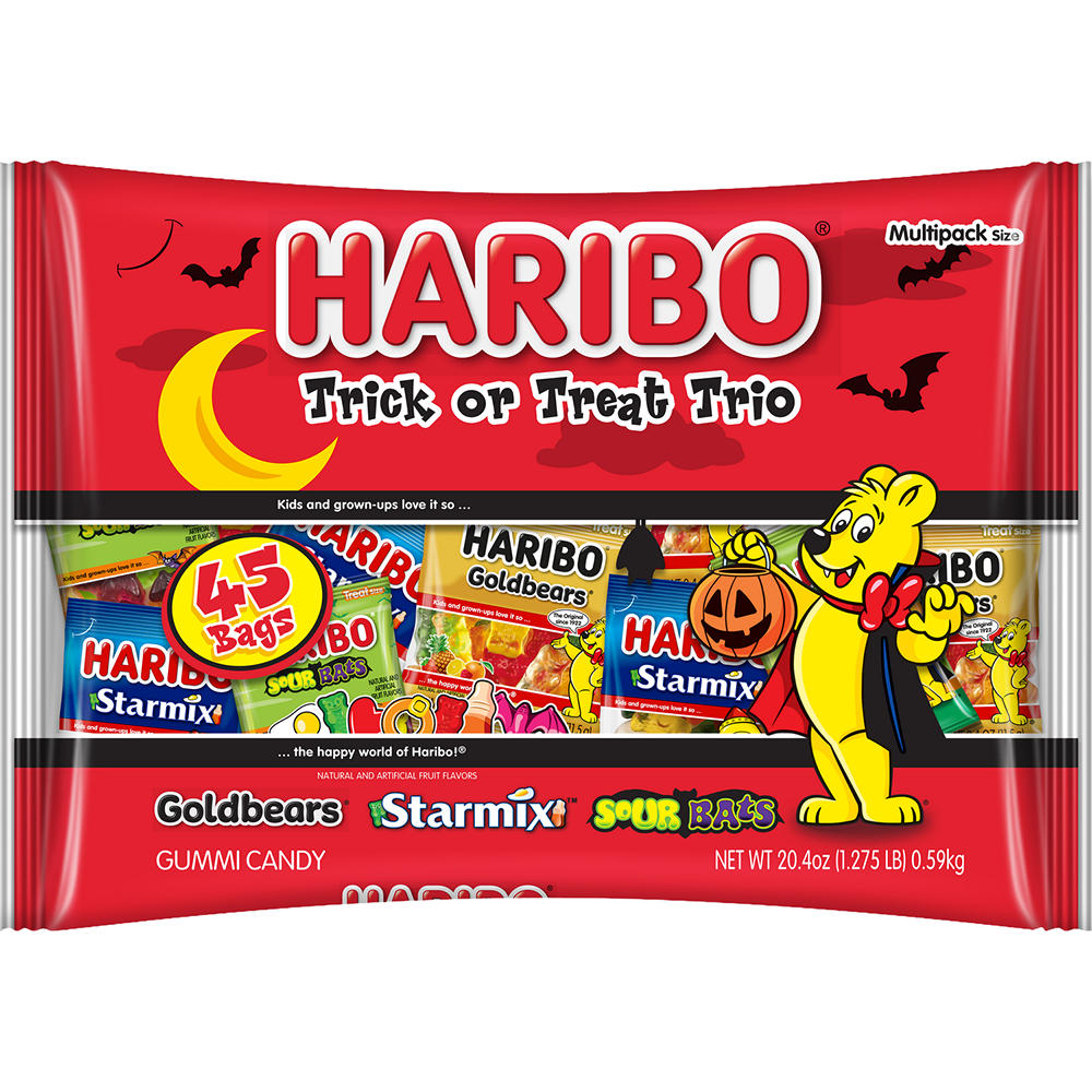 Haribo Trick or Treat Trio Halloween Candy, 45 pc