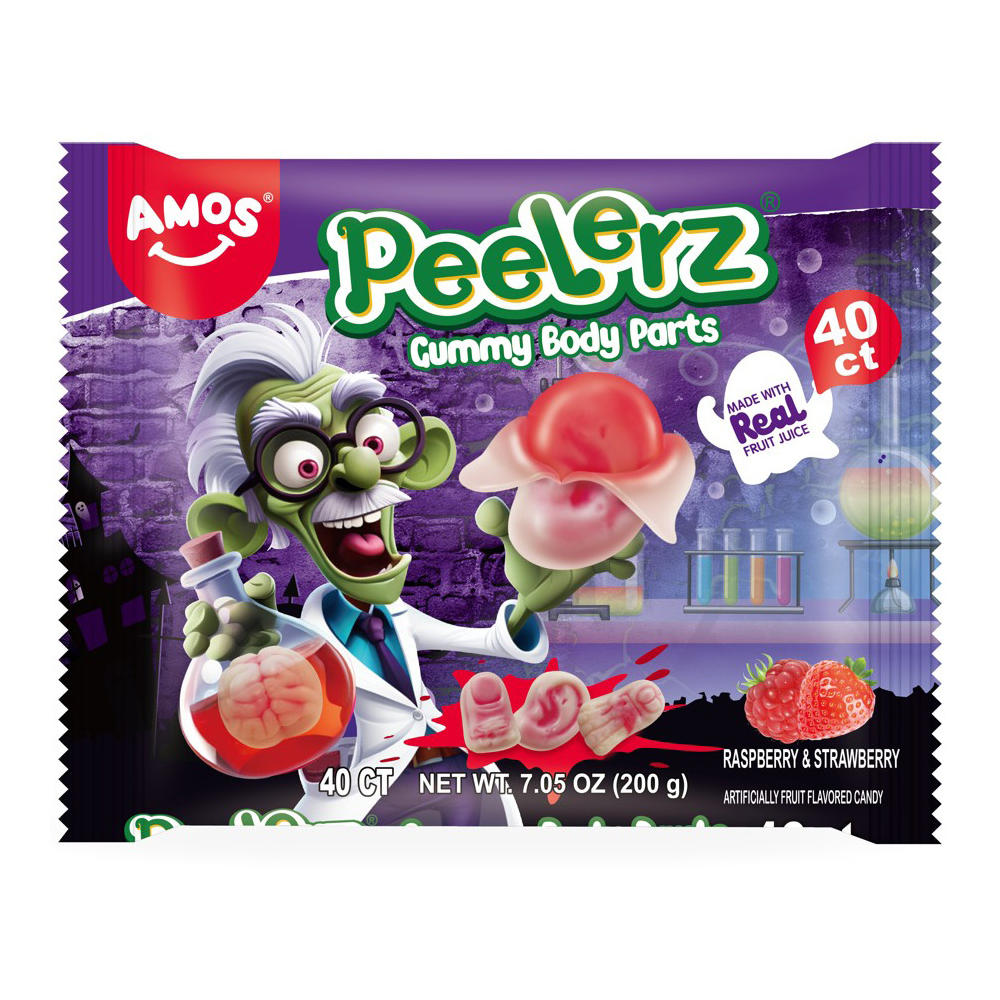 Amos Peelerz Gummy Body Parts Halloween Candy, 40 pc