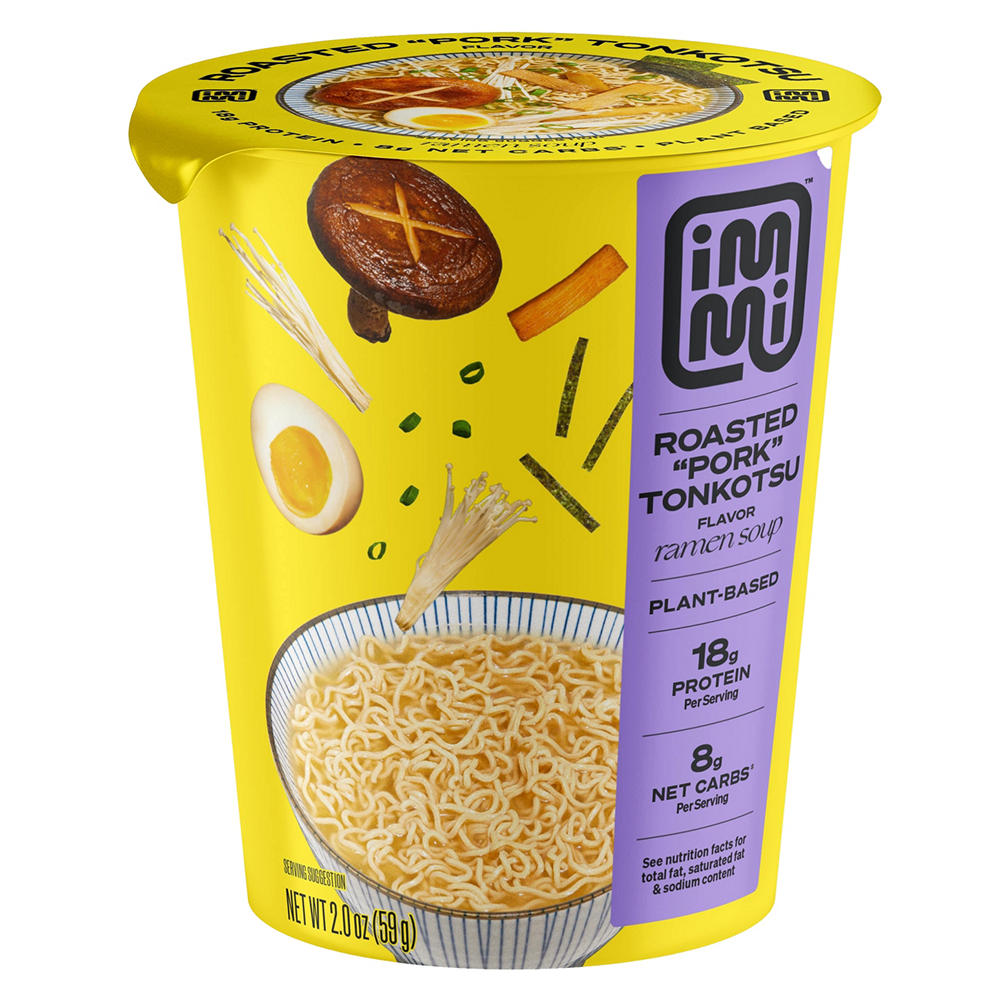 immi Plant-Based Roasted "Pork" Tonkotsu Ramen Soup Cup, 2 oz