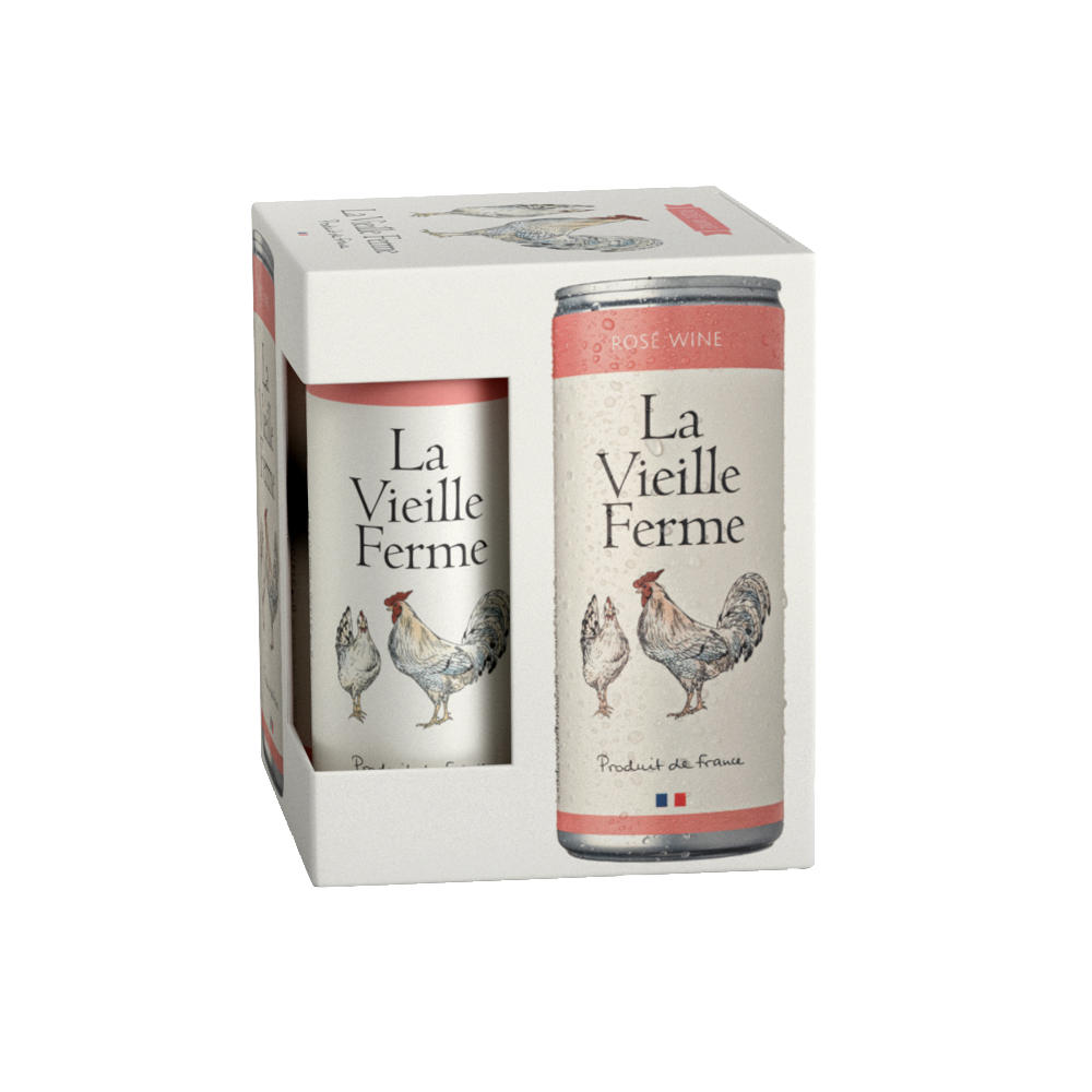 La Vieille Ferme Rose France Wine 4 pk Cans, 250 mL