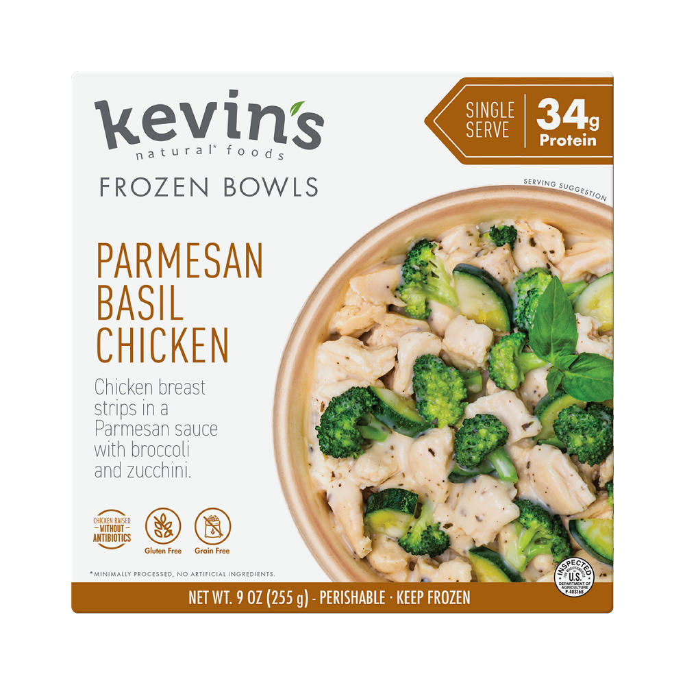 Kevin's Natural Foods Parmesan Basil Chicken Bowl Frozen Meal, 9 oz