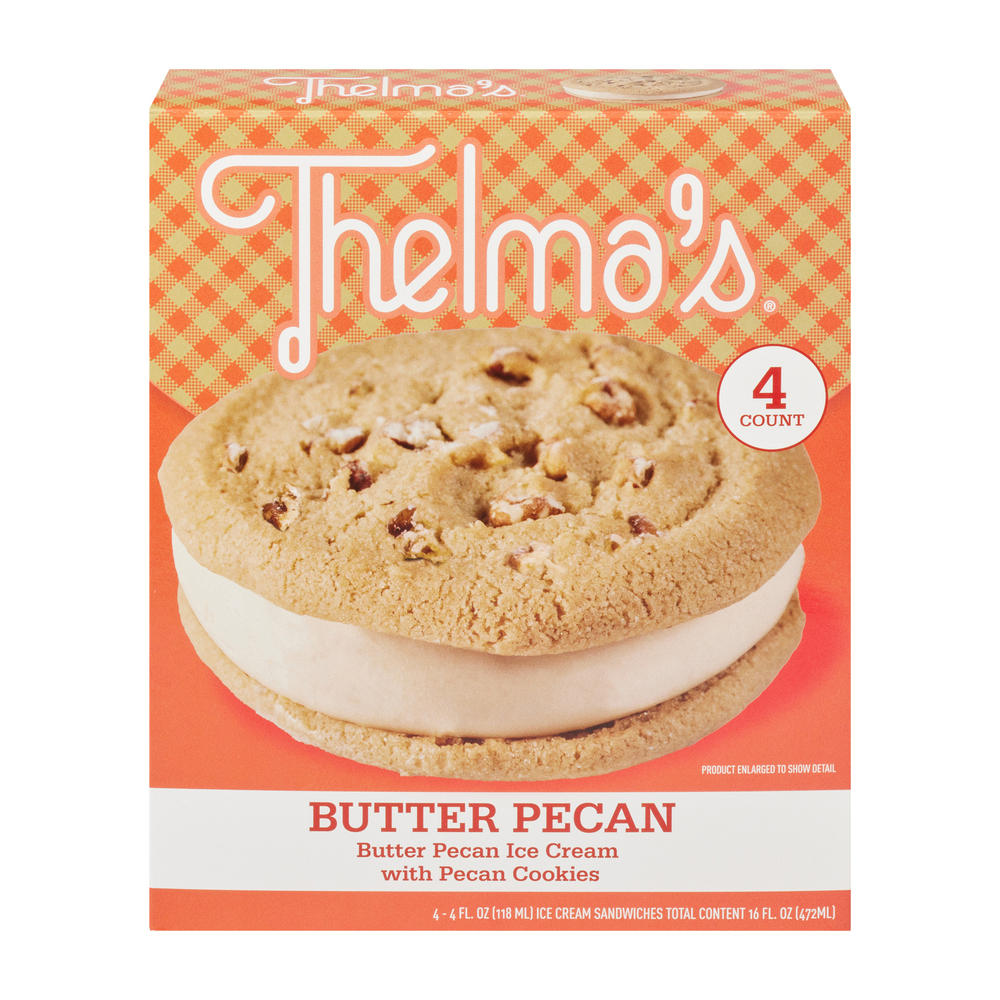 Thelma's Butter Pecan Ice Cream Sandwiches, 4 ct