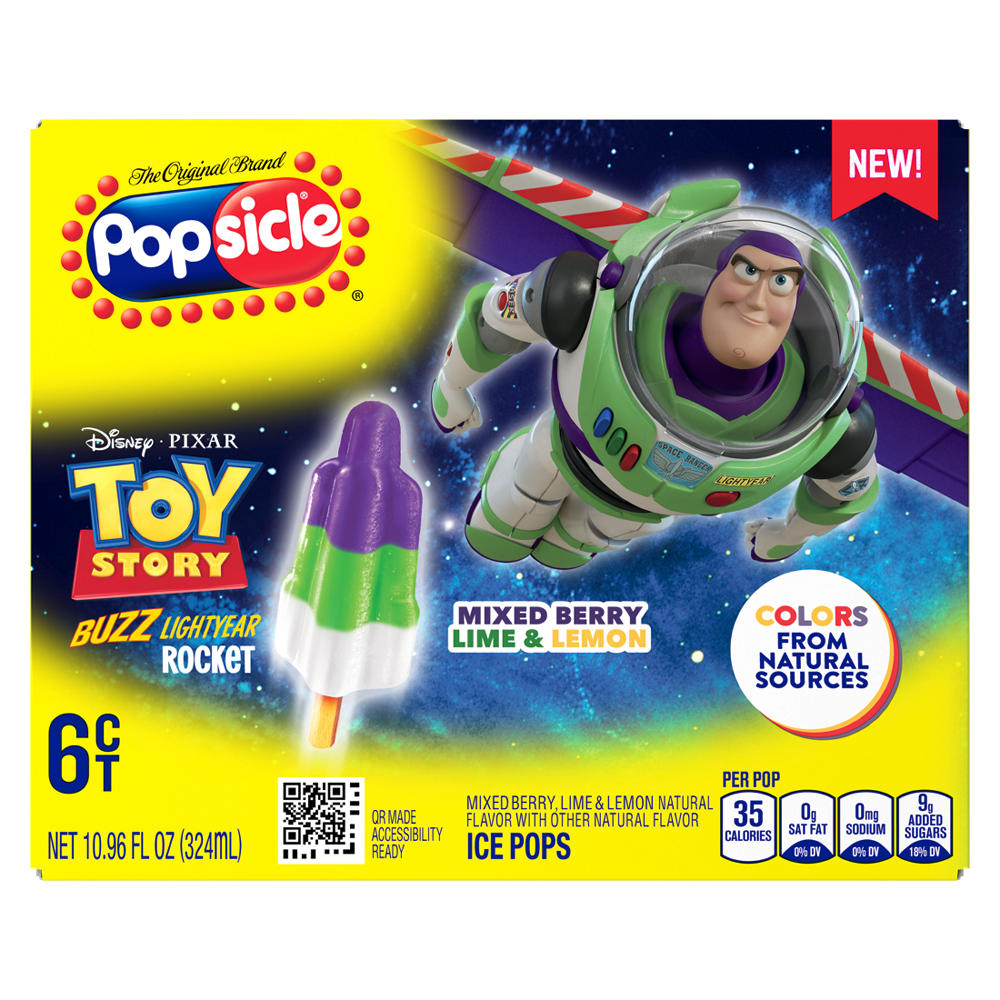 Popsicle Toy Story Buzz Lightyear Rockets, 6 ct
