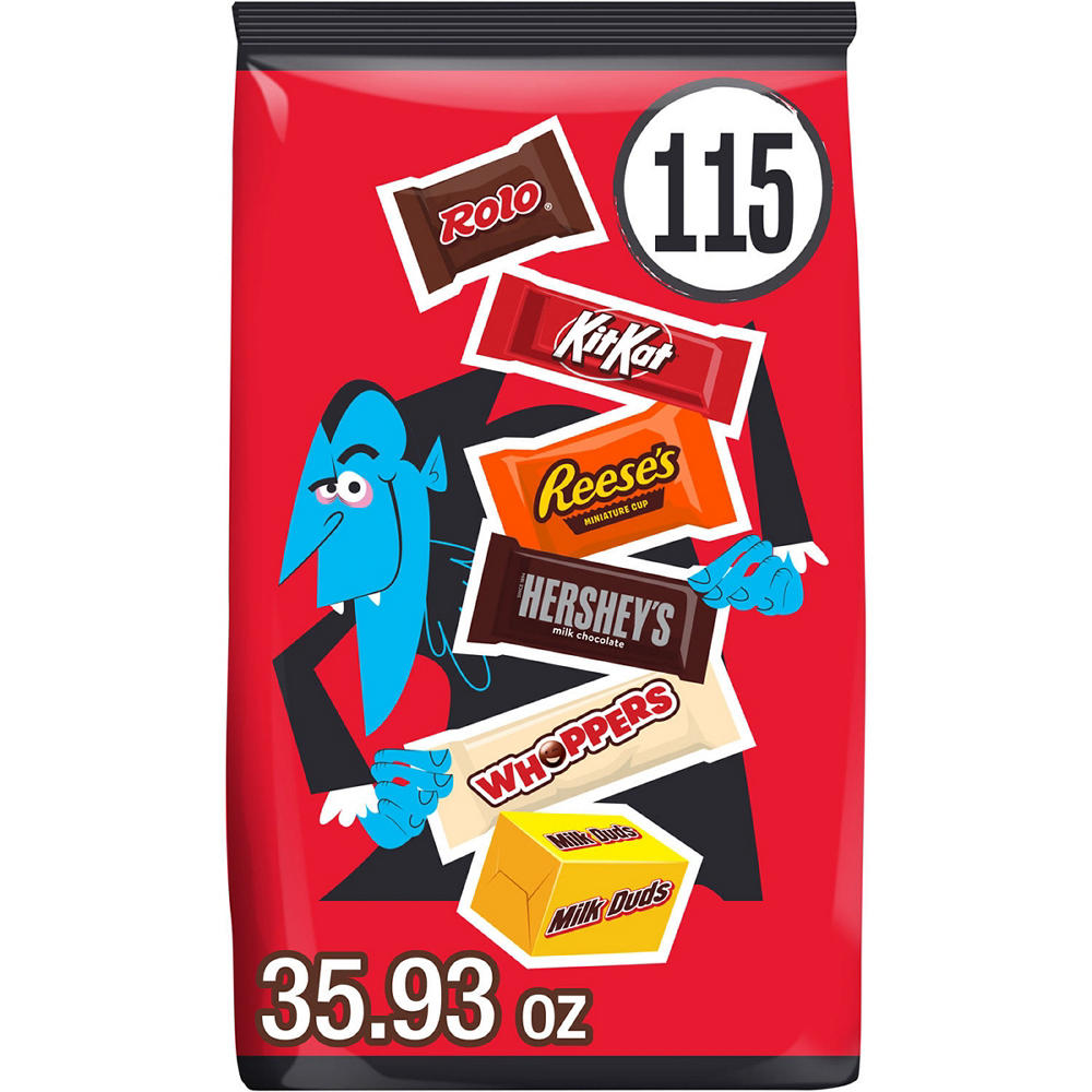 Hershey's Assorted Halloween Candy Bulk Variety Bag, 115 pc
