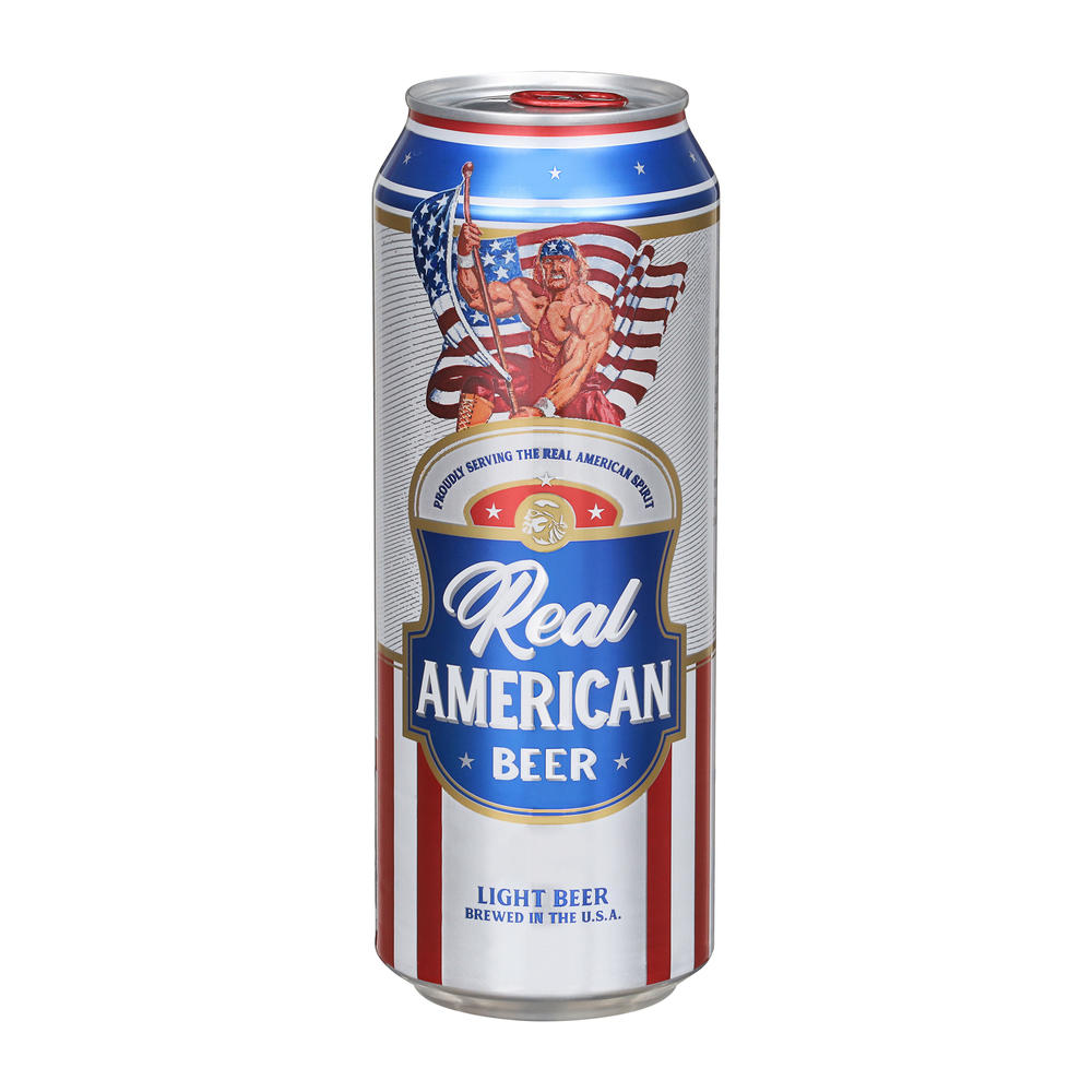 Real American Beer Light Beer, 24 oz