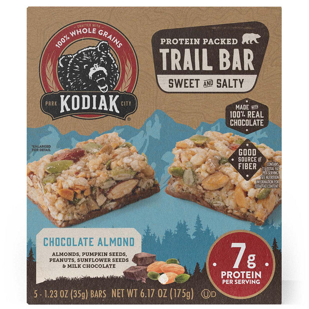 Kodiak 7g Protein Packed Trail Bar - Chocolate Almond, 5 ct