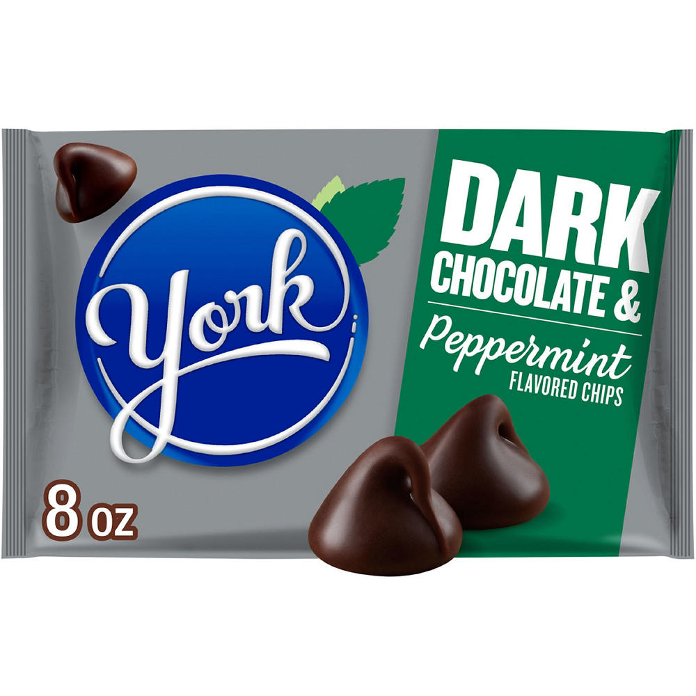 York Dark Chocolate & Peppermint Chips, 8 oz