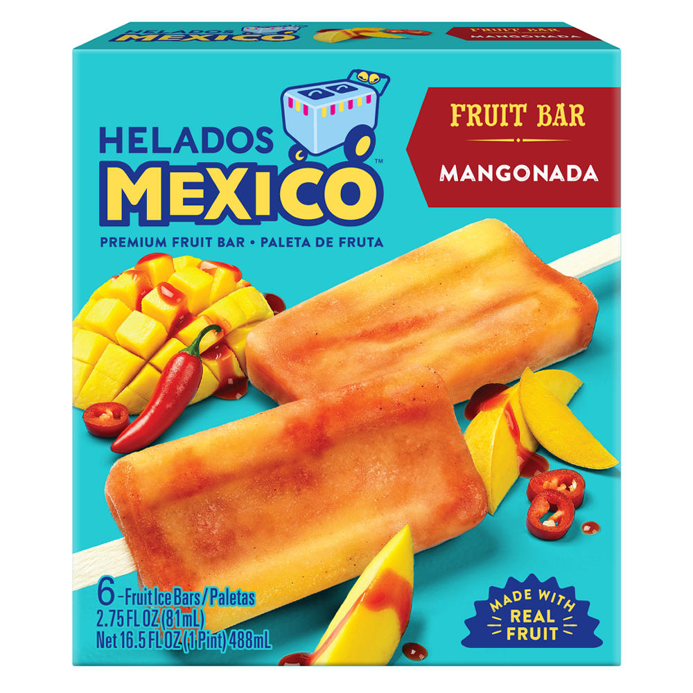 Helados Mexico Mangonada Fruit Bars, 6 ct