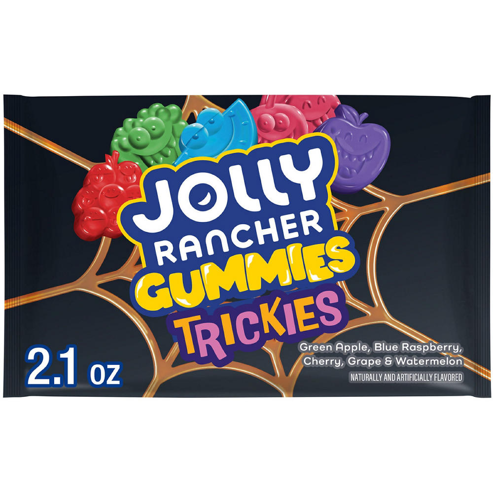 Jolly Rancher Trickies Gummies Assorted Fruit Flavored Halloween Candy Bag, 2.1 oz