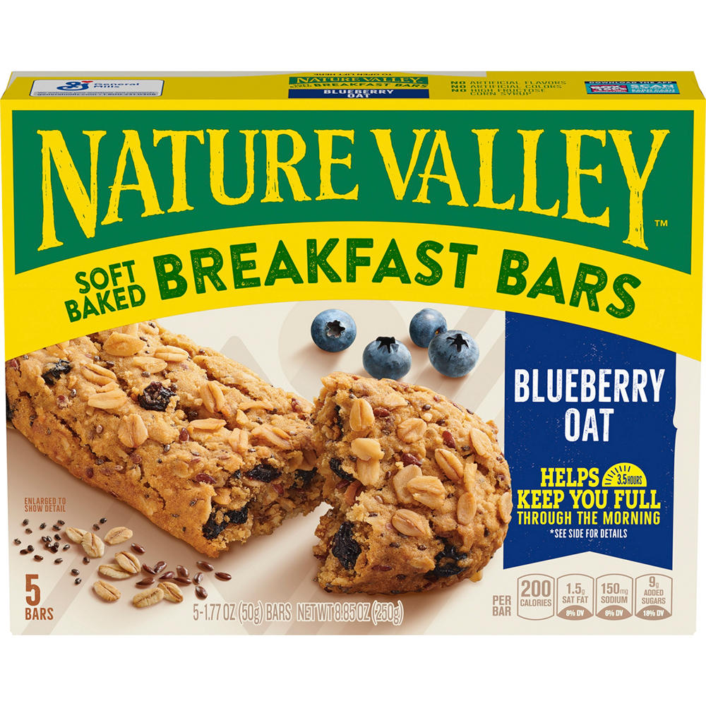 Nature Valley Soft Baked Breakfast Bars - Blueberry Oat, 5 ct