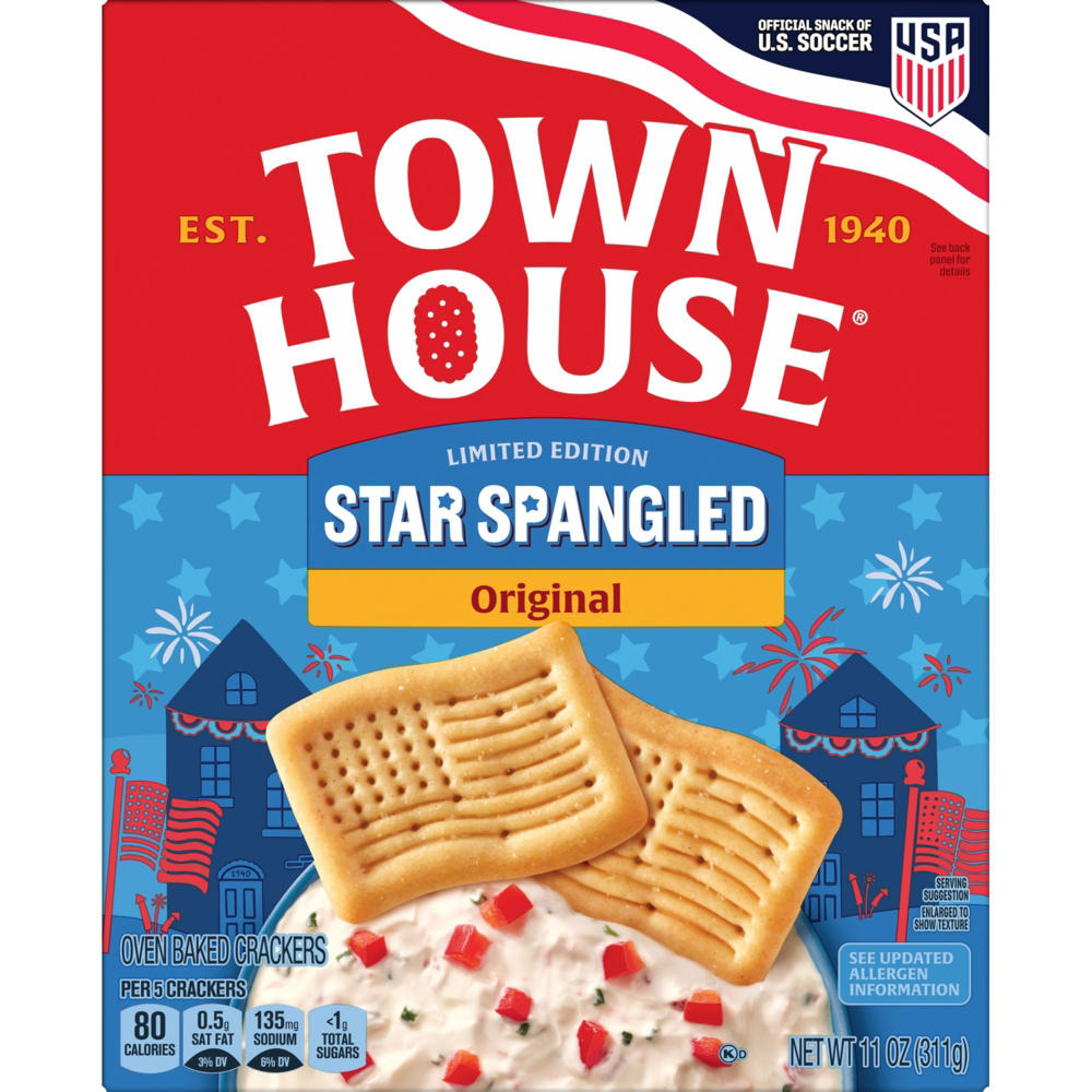 Town House Limited Time Star Spangled Original Oven Baked Crackers, 11 oz