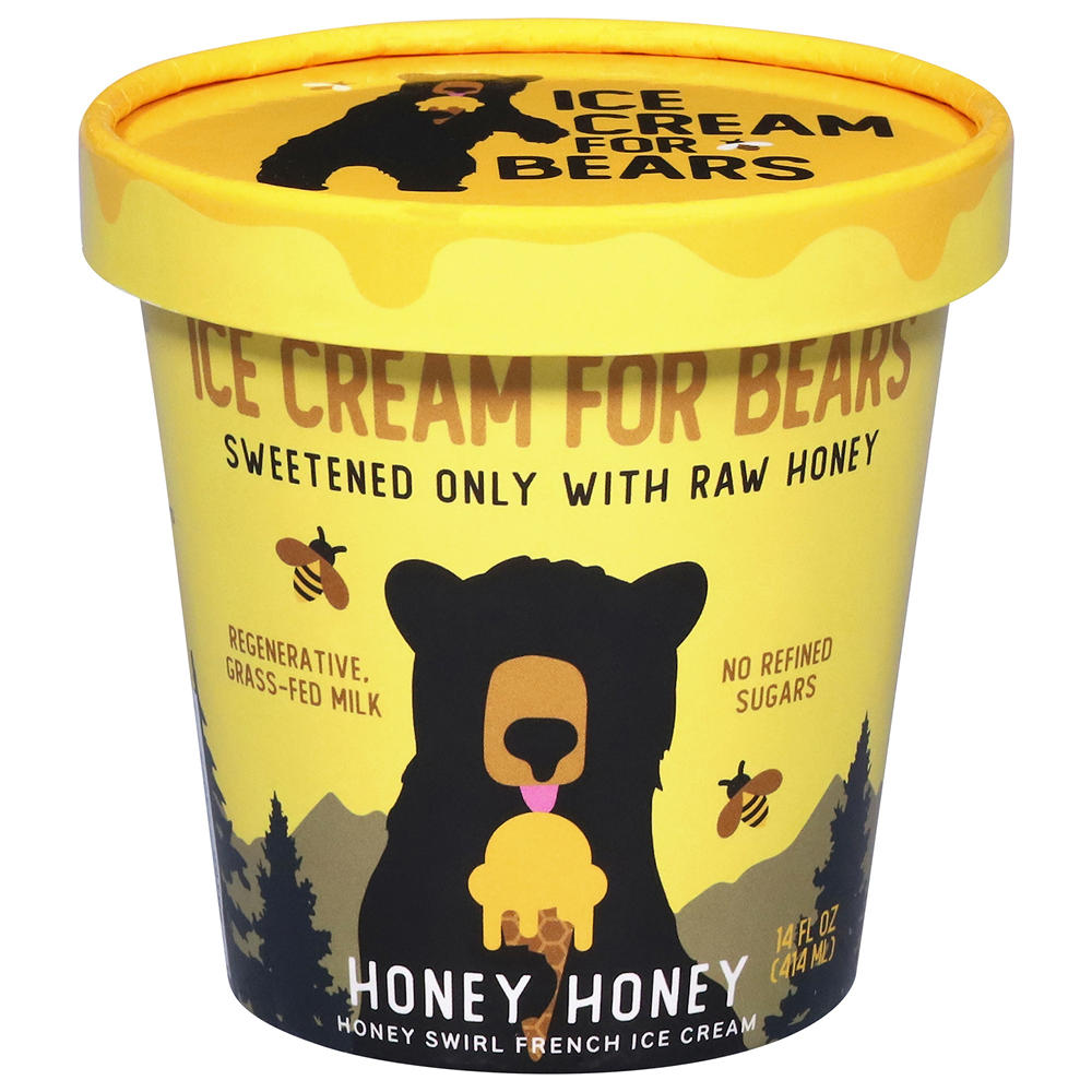 Ice Cream For Bears Honey Honey French Ice Cream, 14 oz