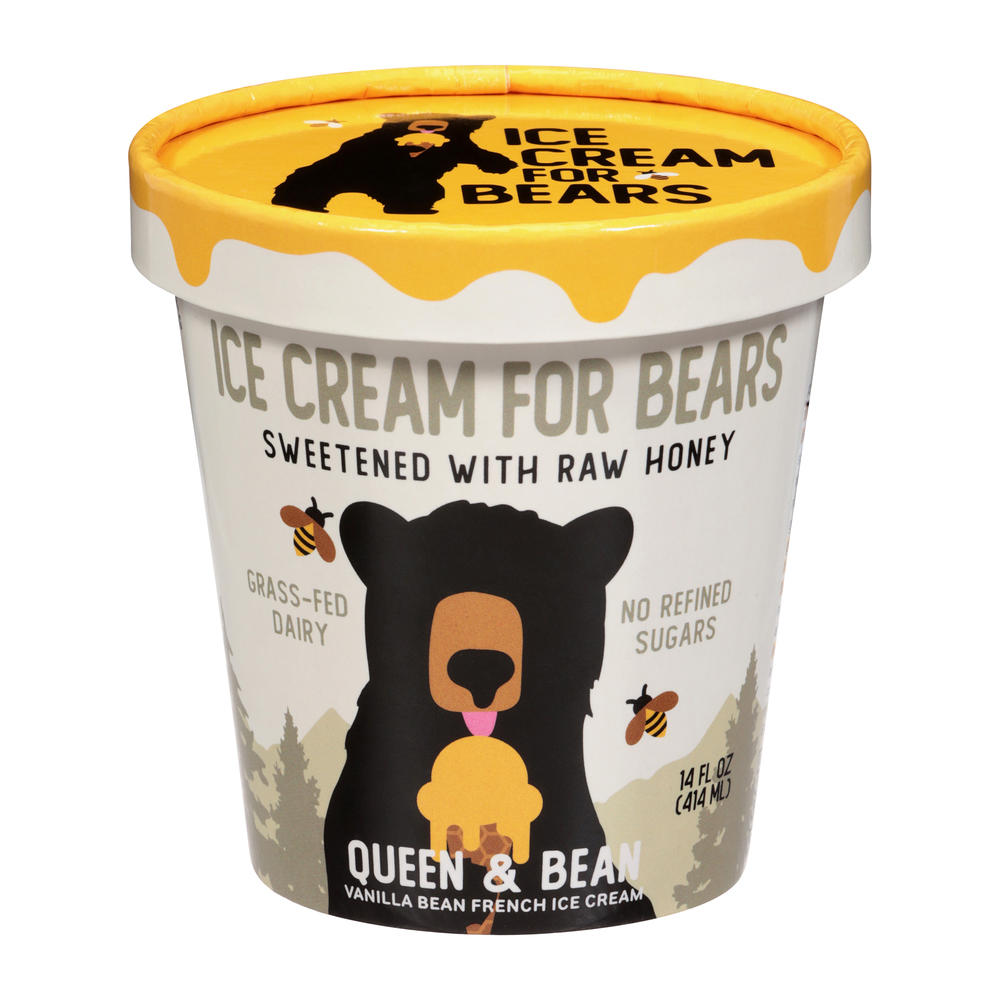 Ice Cream For Bears Queen & Bean Vanilla Bean French Ice Cream, 14 oz