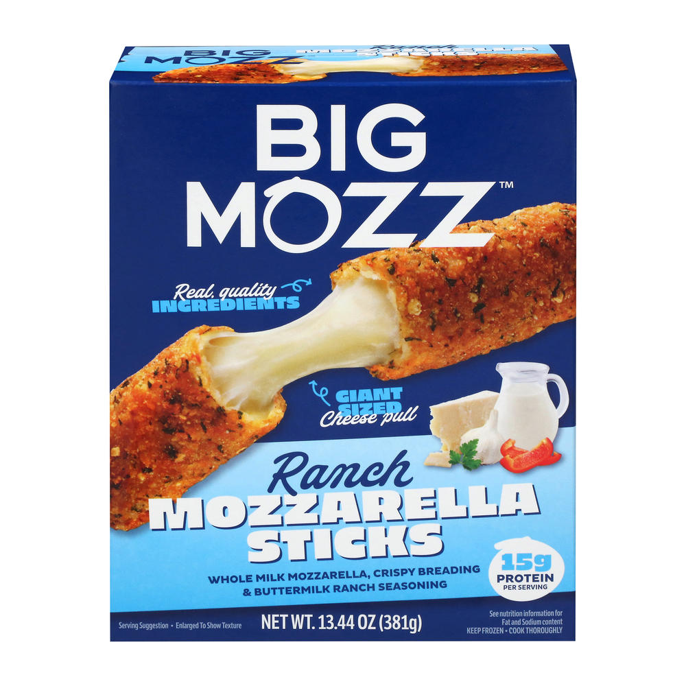Big Mozz Ranch Giant Mozzarella Sticks, 13.44 oz