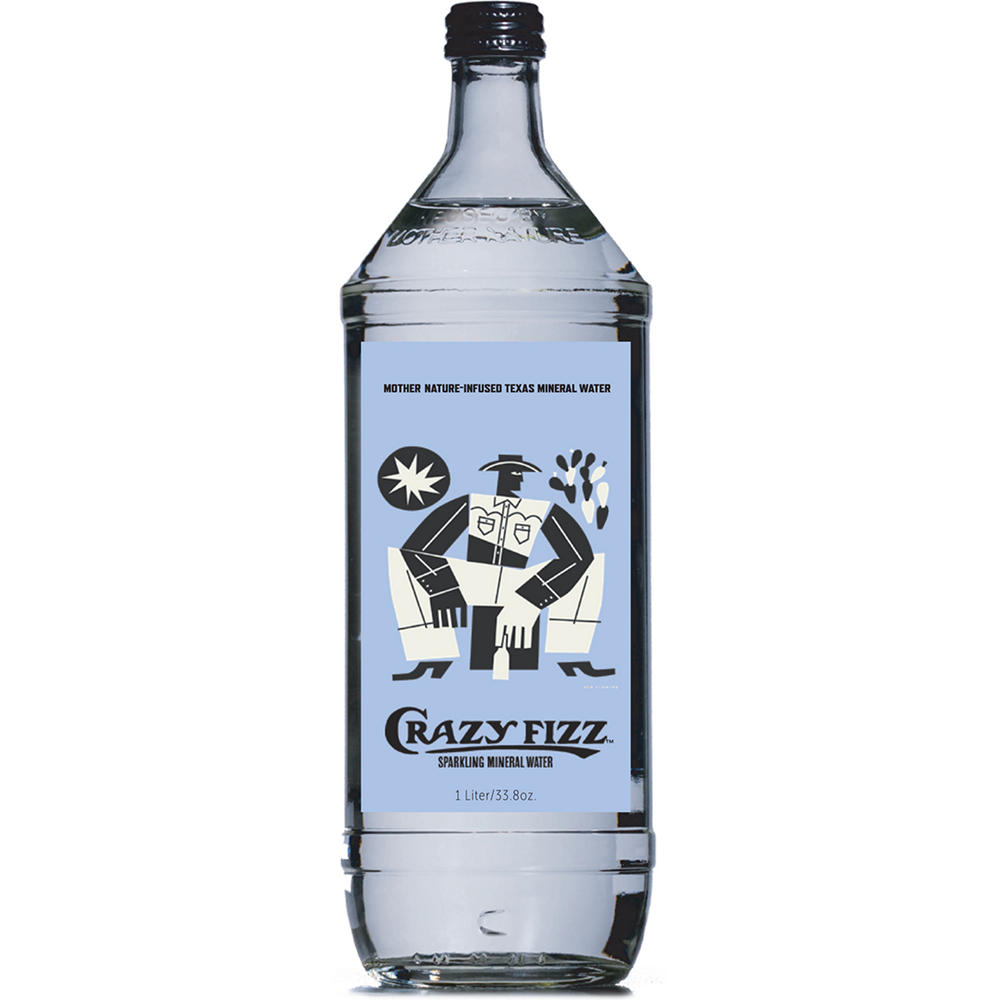 Crazy Water Crazy Fizz Sparkling Mineral Water Collectable Bottle, 1 L