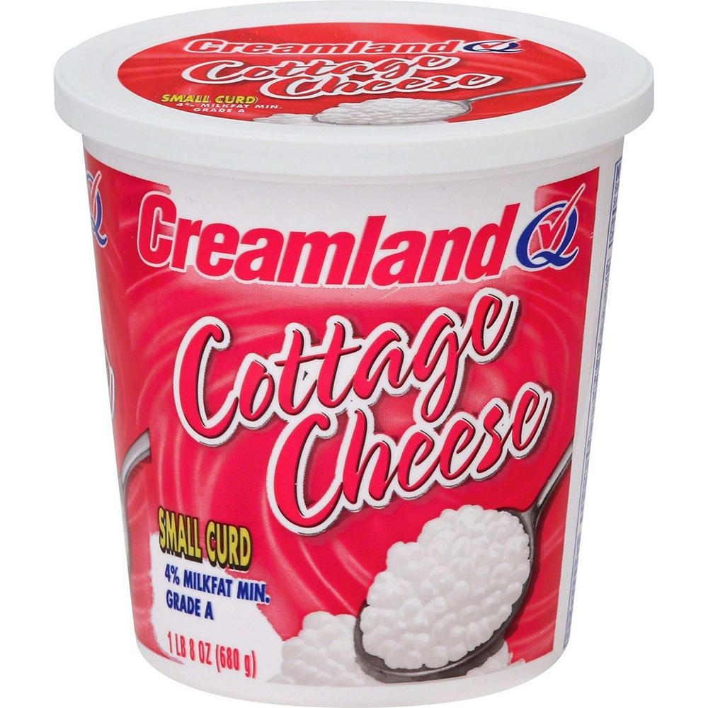 Creamland Cottage Cheese 4% Milkfat Small Curd, 24 oz