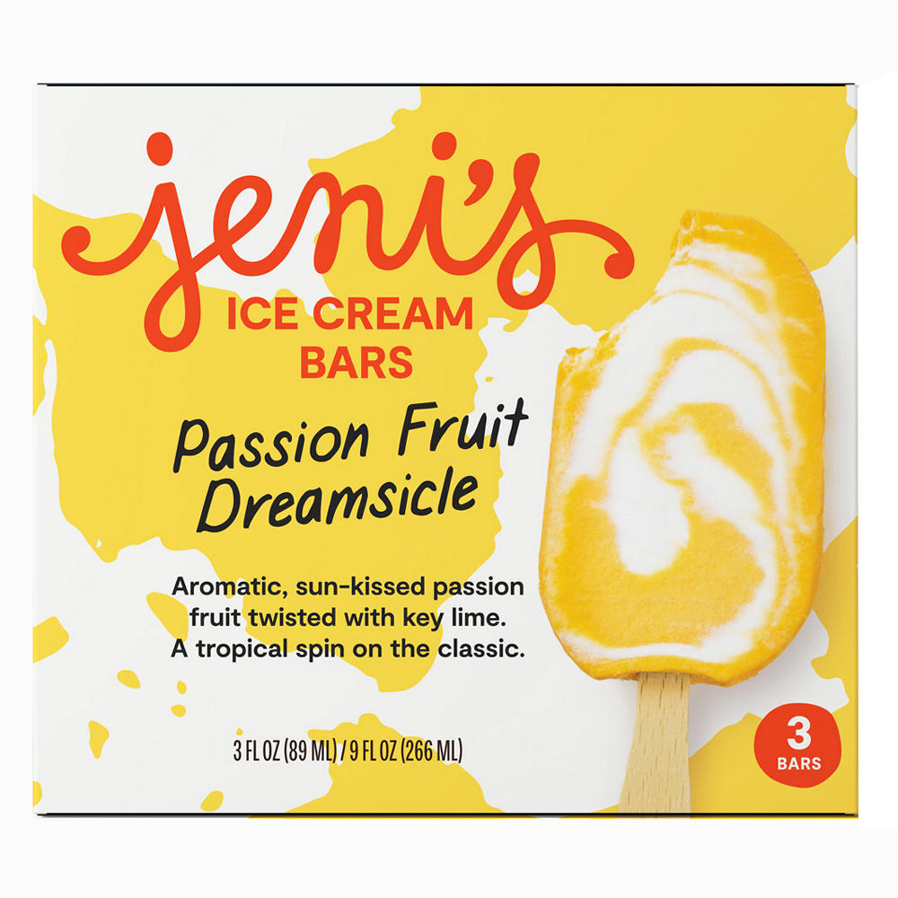 Jeni's Passion Fruit Dreamsicle Ice Cream Bars, 3 ct