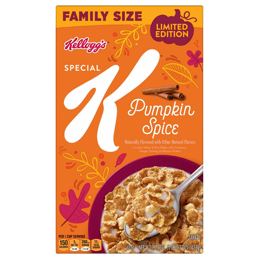 Kellogg's Special K Limited Edition Pumpkin Spice Cereal - Family Size, 16.7 oz
