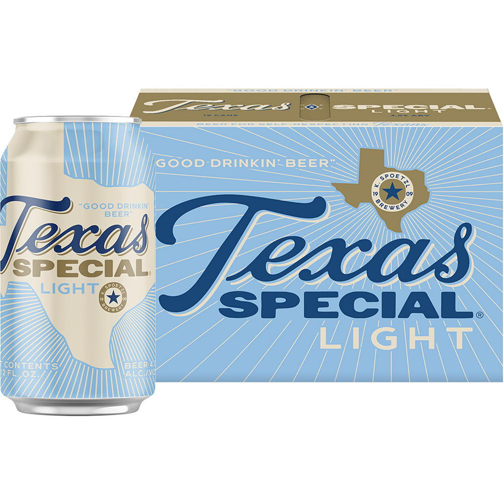 Texas Special Light Beer 12 pk Cans, 12 oz