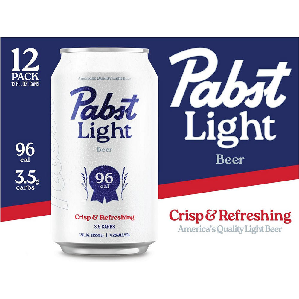 Pabst Light Beer 12 pk Cans, 12 oz