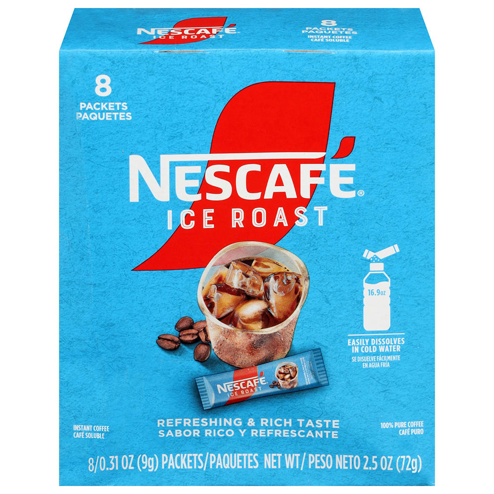 Nescafe Ice Roast Instant Coffee Sticks, 8 ct