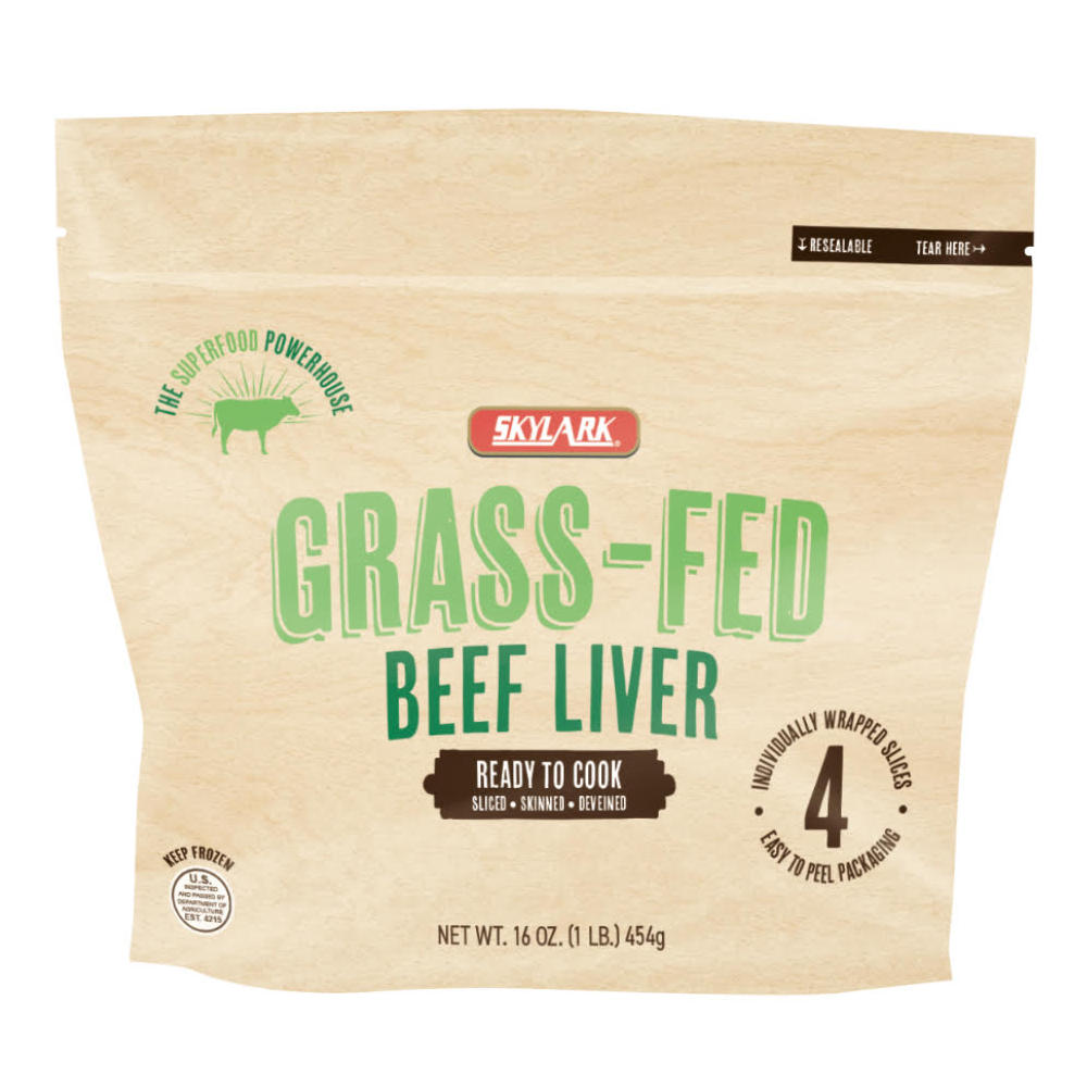 Skylark Grass Fed Beef Liver, 16 oz