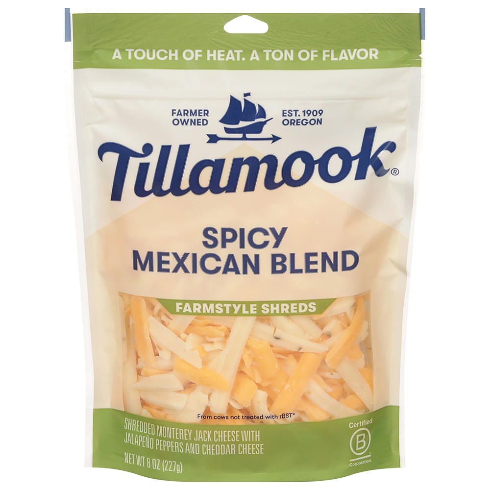 Tillamook Spicy Mexican Blend Shredded Cheese, 8 oz