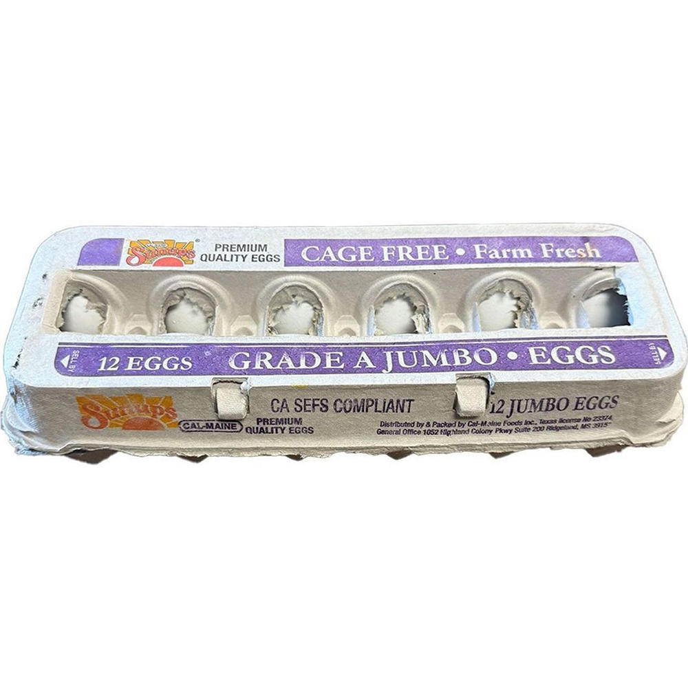Sun Ups Cage Free White Grade A Jumbo Eggs, 12 ct