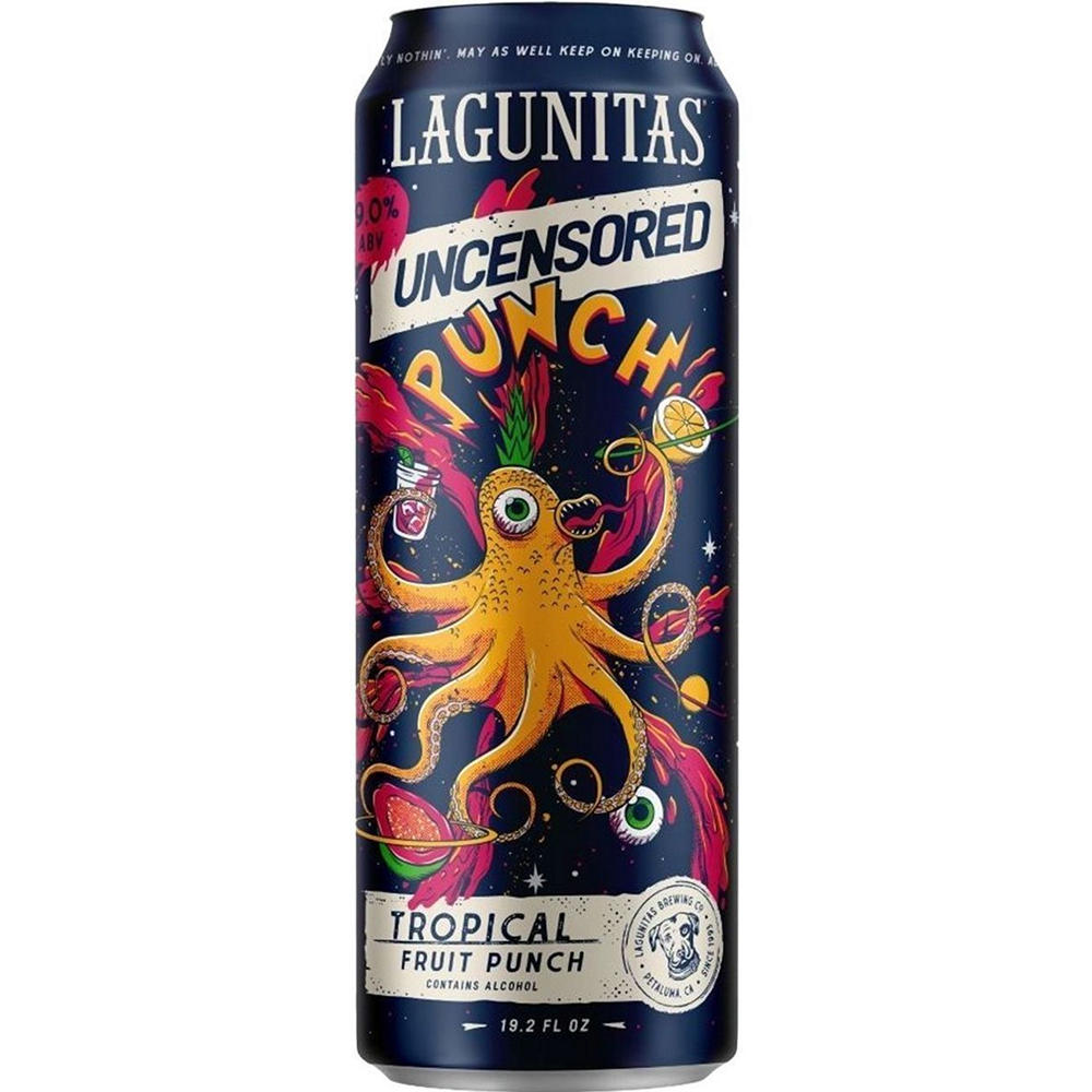 Lagunitas Brewing Co. Uncensored Tropical Fruit Punch Alcoholic Beverage Craft Beer, 19.2 oz
