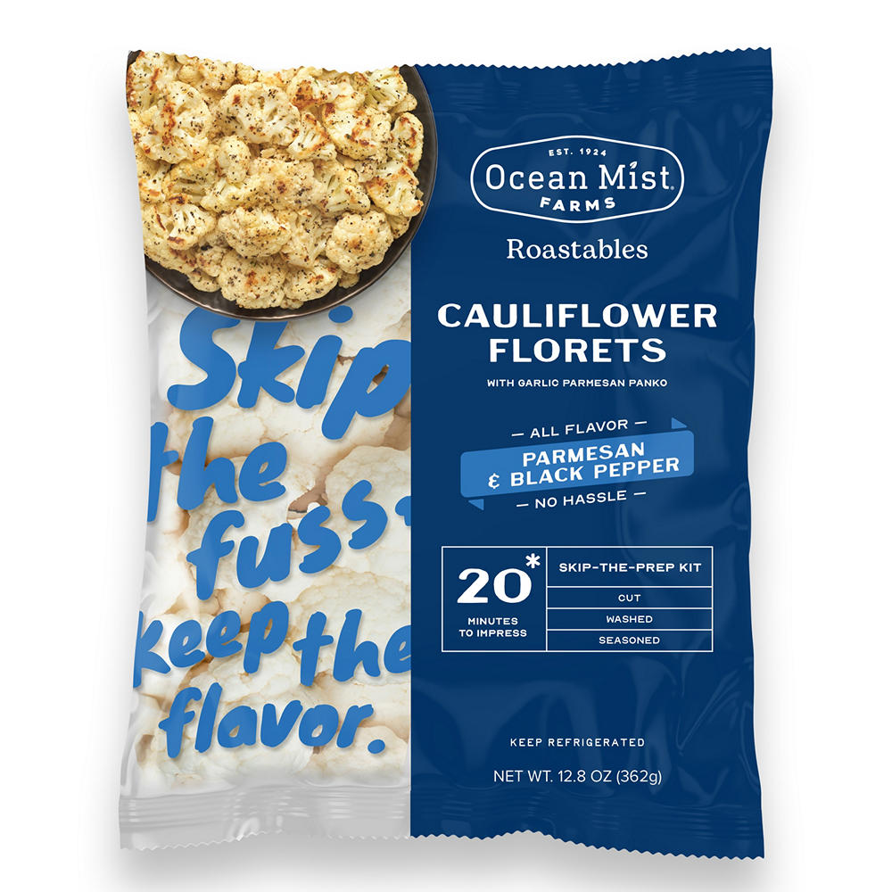 Ocean Mist Farms Roastables - Parmesan & Black Pepper Cauliflower Florets, 12.8 oz