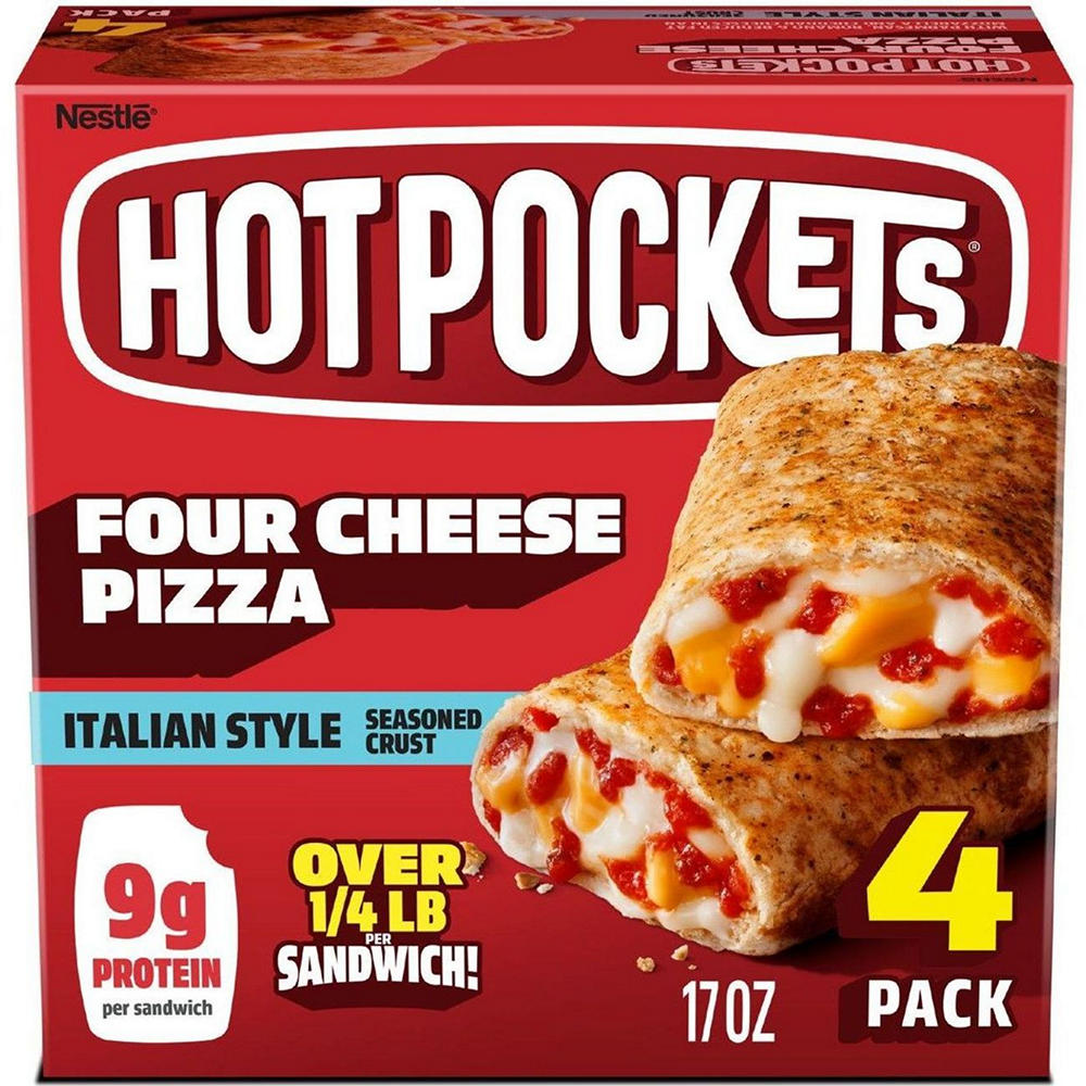 Hot Pockets Four Cheese Pizza Frozen Sandwiches, 17 oz