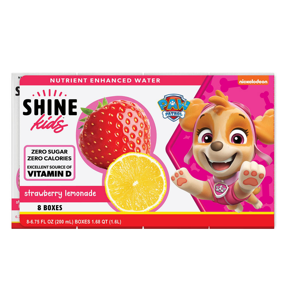 ShineWater Strawberry Lemonade Kids' Nutrient-Enhanced Water 8 pk Drink Boxes, 6.75 oz