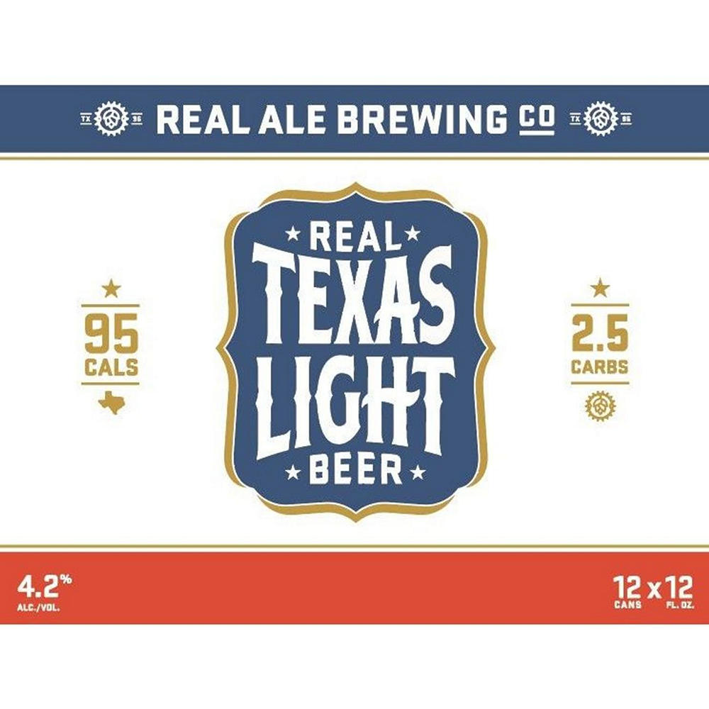 Real Ale Real Texas Light Lager 12 pk Cans, 12 oz