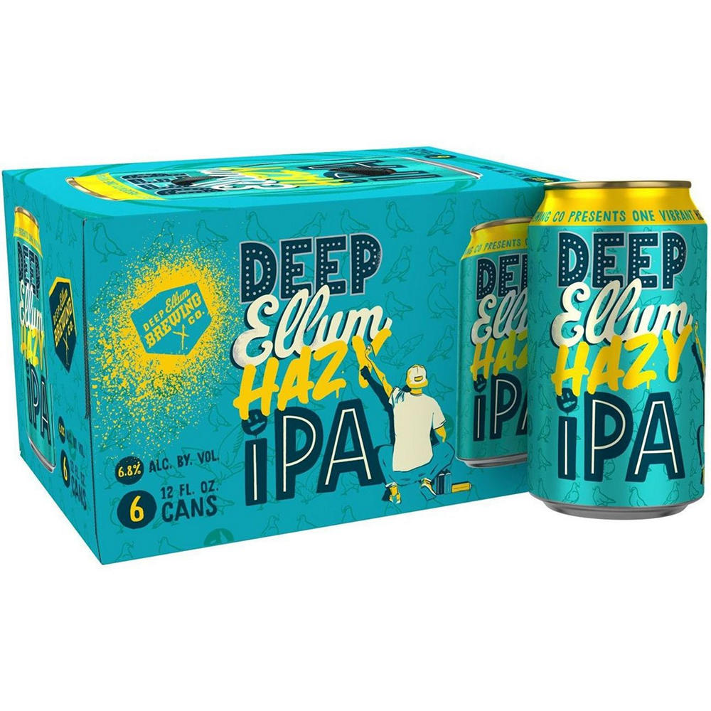 Deep Ellum Brewing Hazy IPA Craft Beer 6 pk Cans, 12 oz
