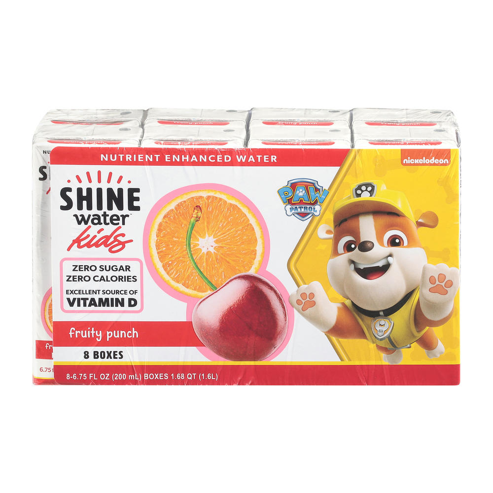 ShineWater Kids' Nutrient-Enhanced Water 8 pk Drink Boxes - Fruity Punch, 6.75 oz
